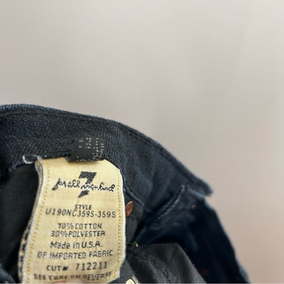 7 For All Mankind Kimmie Straight Indigo Rare Rainbow Crystal Pockets Size 31 - Picture 12 of 13